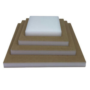 6 pieces - Acrylic Bases 3x3, 1/2" Thick, White